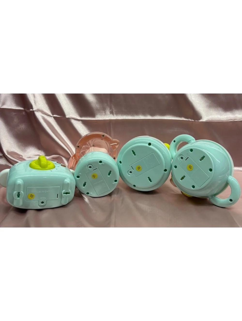 Children's Musical Four-Piece Matching Pastel Play Kitchen Appliance Set